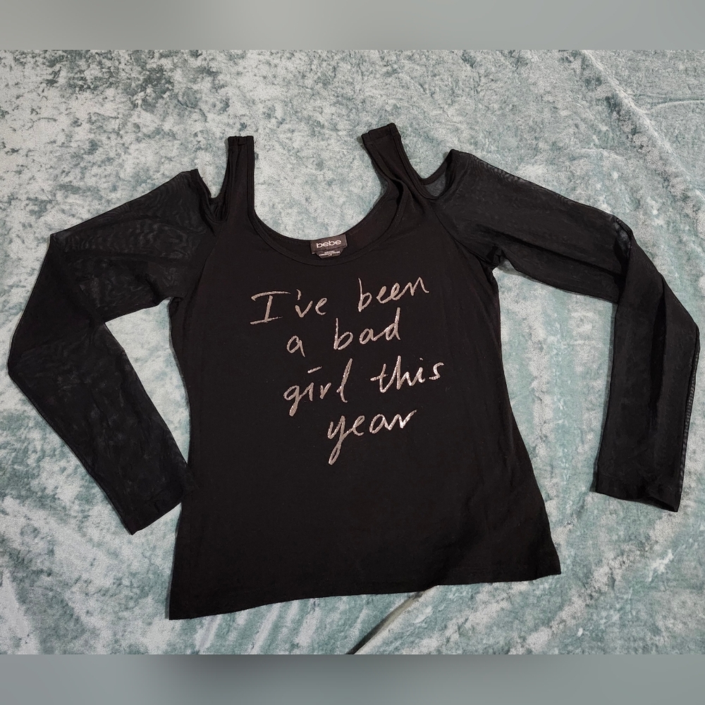Bebe cold shoulder top